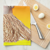 Milner踊りのダックスフントの台所タオル キッチンタオル (四つ折り)