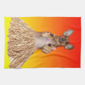 Milner踊りのダックスフントの台所タオル キッチンタオル (横)