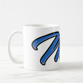 Milo Vorname Name blue Tasse Kaffeetasse コーヒーマグカップ (左)