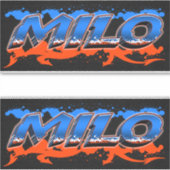 Milo Vorname Name Graffiti Aufkleber Sticker シール (正面)