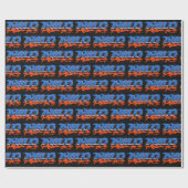 Milo Vorname Name Graffiti blue orange ラッピングペーパー (フラット)