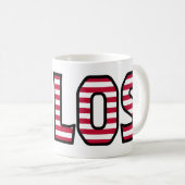 Milos Name Vorname USA styled Tasse Kaffeetasse コーヒーマグカップ (正面右)
