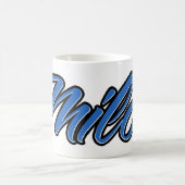 Milos Vorname Name blue Tasse Kaffeetasse コーヒーマグカップ (中央)
