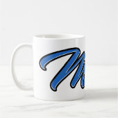 Milos Vorname Name blue Tasse Kaffeetasse コーヒーマグカップ (左)