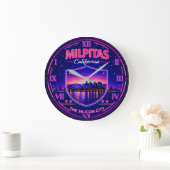 Milpitas California Silicon Valley  ラージ壁時計 (ホーム)