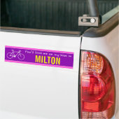 「MILTONのバイクで私を見つけるよ」 (カナダ) バンパーステッカー (トラック上)