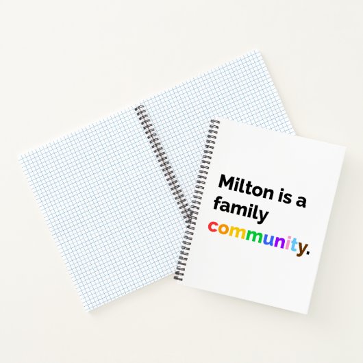 MiltonはファミリーコミュニティプライドLGBTQ+ノートブック ノートブック (内部)
