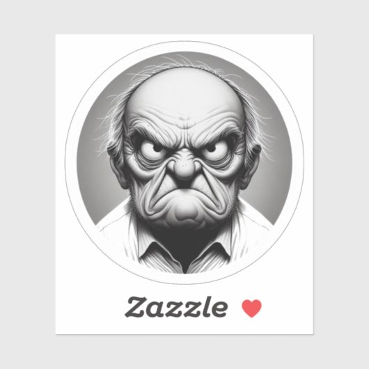 "Milton the Angry Old Man" Vinyl シール (シート)