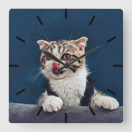 Milu Cat スクエア壁時計