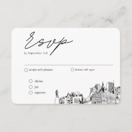 Milwaukee結婚のRSVP伝統的 Meal Options エンクロージャーカード