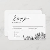 Milwaukee結婚のRSVP伝統的 Meal Options エンクロージャーカード (正面/裏面)