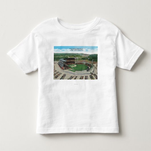 Milwaukee郡の新しい競技場の空中写真 トドラーTシャツ (正面)