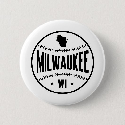 Milwaukee Baseball 缶バッジ (正面)