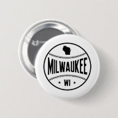 Milwaukee Baseball 缶バッジ (正面&裏面)