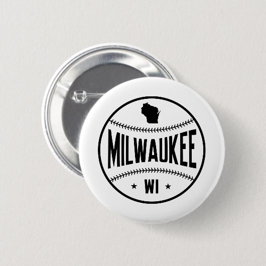 Milwaukee Baseball 缶バッジ (正面&裏面)