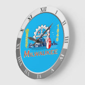 Milwaukee flag Large Clock ラージ壁時計 (傾斜)
