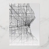 Milwaukee Love Locator | 都市をテーマにした結婚式 箔招待状 (裏面)