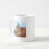 Milwaukee WI - River from Sycamore St, Milwaukee コーヒーマグカップ (正面左)