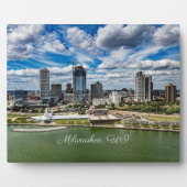 Milwaukee, Wisconsin cityscape フォトプラーク (正面)