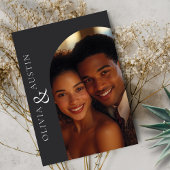 Mimalist モダン Arch Photoエレガントユニーク 結婚's 招待状