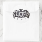 Mimbresのこうもりのステッカー ラウンドシール (バッグ)