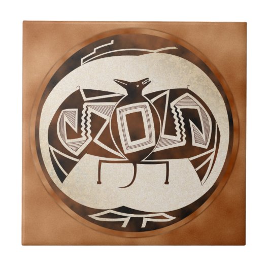 Mimbresのこうもりワタリガラス タイル (正面)