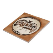 Mimbresのこうもりワタリガラス タイル (側面)