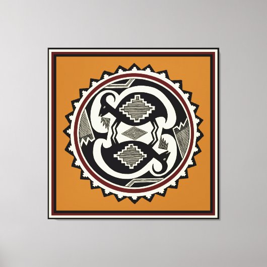 Mimbresトライバルヤギ山キャンバス印刷 キャンバスプリント (正面)