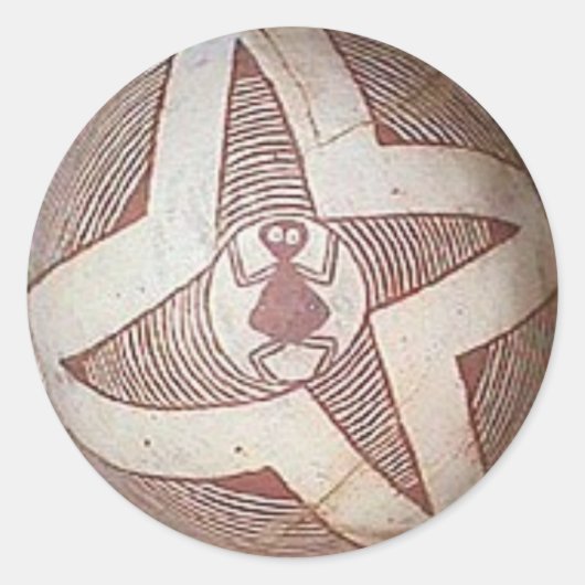 Mimbres Spiderステッカー ラウンドシール (正面)