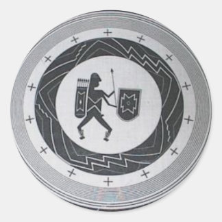 Mimbres Warriorステッカー ラウンドシール