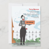 MIMEアドア誕生日パーティーの招待 招待状 (正面)