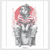 Mime Mastiff � Silent Funny Dog シール (シート)