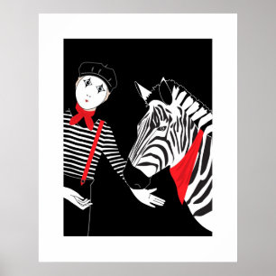 Mime Zebraポスター ポスター