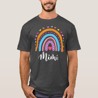 MimiおばあちゃんのギフトかわいいMimi Rainbow Mothers D Tシャツ