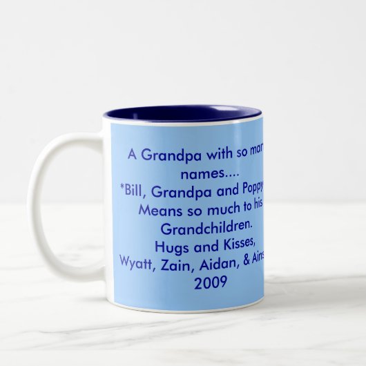 Mimiのそう多くの名前の祖父…. *Bill、G… ツートーンマグカップ (左)