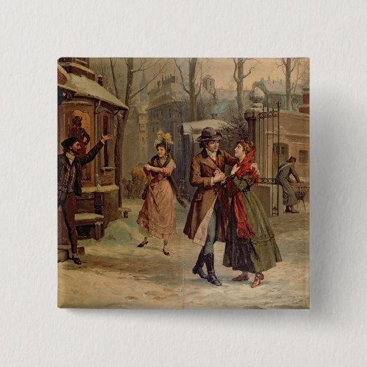 Mimiの場面およびRodolfoのための景色 缶バッジ (正面)