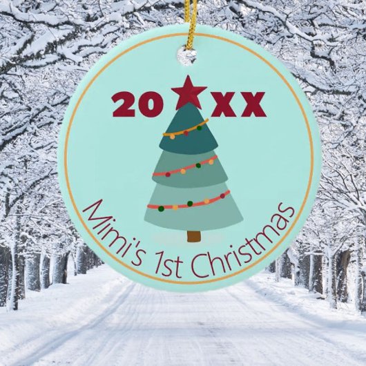 Mimiの第1回クリスマスフォトオーナメント セラミックオーナメント