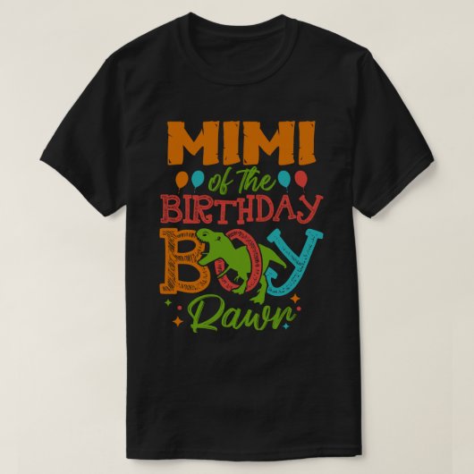 MIMIの誕生日ボーイラー恐竜 Tシャツ (デザイン正面)