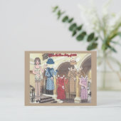 Mimiの1928ペーパー人形の郵便はがきのアールデコの女性 ポストカード (スタンド正面)