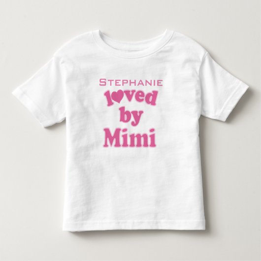 Mimiパーソナライズな孫のTシャツによって愛される トドラーTシャツ (正面)