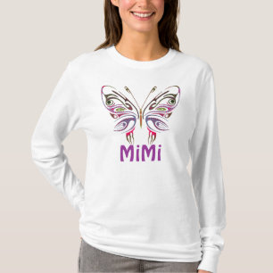 MiMiパーソナライズな蝶 Tシャツ