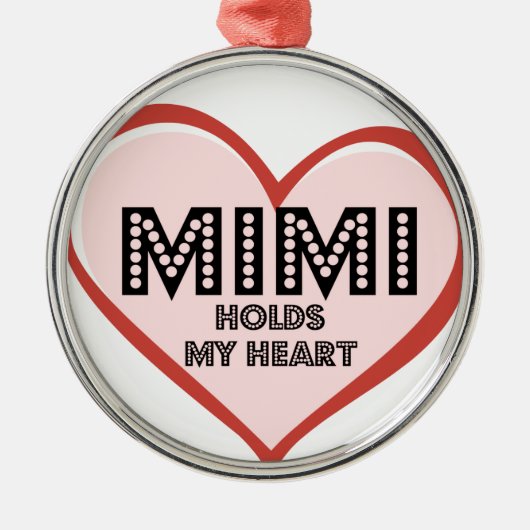 Mimi円形のオーナメント メタルオーナメント (正面)