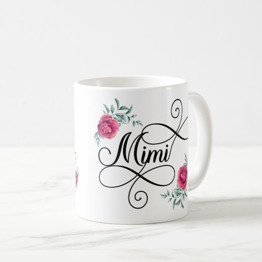 Mimi従って愛されたマグあります コーヒーマグカップ (正面右)