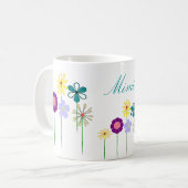 Mimi -彼女のための明るい花 コーヒーマグカップ (正面左)