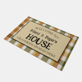 Mimi and Papa's House Grandkids Spoiled Here ドアマット (アングル)