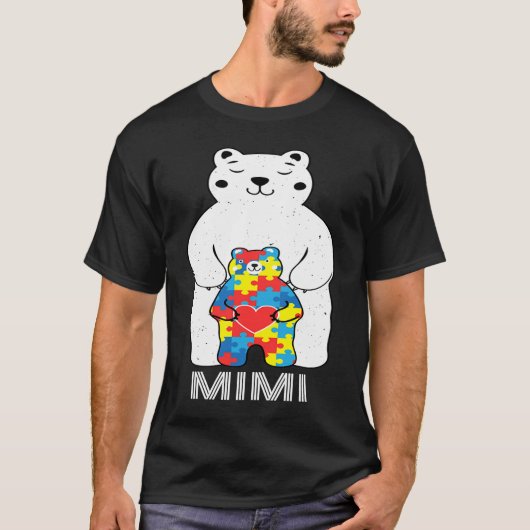Mimi Bear Autism Awareness Tシャツ (正面)
