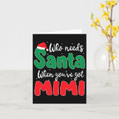 Mimi Christmas Famにサンタが得必要な人 カード (黄色い花)