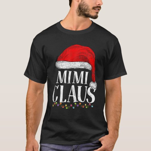 Mimi Claus Christmas Funny Pajamas Grandma Santa C Tシャツ (正面)