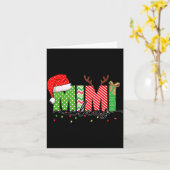 Mimi Claus Christmas Lights Pajama Family Matching カード (黄色い花)