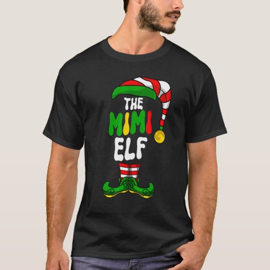Mimi Elf Pajama Matching Group Christmas Holiday G Tシャツ (正面)